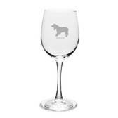 Russian Spaniel 12 oz Classic White Wine Glass