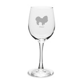 Pekingese 12 oz Classic White Wine Glass