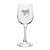 Pug 12 oz Classic White Wine Glass