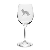 Newfoundland Dog 12 oz Classic White Wine Glass