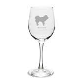 Tibetan Mastiff 12 oz Classic White Wine Glass