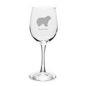 Bearded Collie 12 oz Classic White Wine Glass