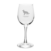 German Shepherd (Longhaired) 12 oz Classic White Wine Glass