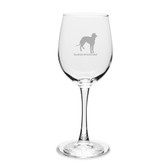 Scottish Deerhound 12 oz Classic White Wine Glass