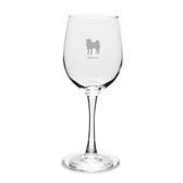 ShibaInu 12 oz Classic White Wine Glass