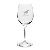 German Longhaired Pointer 12 oz Classic White Wine Glass