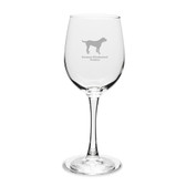 German Wirehaired Pointer 12 oz Classic White Wine Glass