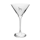 Weimaraner 10 oz Classic Martini Glass