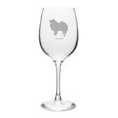 Keeshond 16 oz Classic White Wine Glass