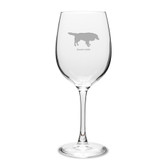 Border Collie 16 oz Classic White Wine Glass