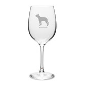 Boston Terrier 16 oz Classic White Wine Glass