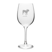 French Bulldog 16 oz Classic White Wine Glass