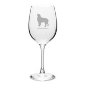 Australian Shepherd 16 oz Classic White Wine Glass