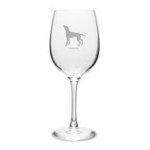 Weimaraner 16 oz Classic White Wine Glass