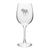English Bulldog 16 oz Classic White Wine Glass