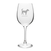 Jack Russel Terrier 16 oz Classic White Wine Glass