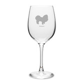 Pekingese 16 oz Classic White Wine Glass