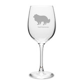 Small Pomeranian 16 oz Classic White Wine Glass