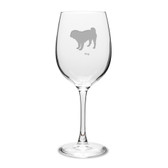 Pug 16 oz Classic White Wine Glass