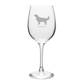 Golden Retriever 16 oz Classic White Wine Glass
