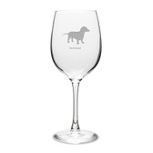 Dachshund 16 oz Classic White Wine Glass