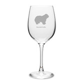 Bearded Collie 16 oz Classic White Wine Glass