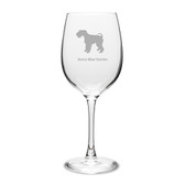 Kerry Blue Terrier 16 oz Classic White Wine Glass