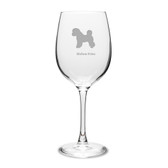 Bichon Frise 16 oz Classic White Wine Glass