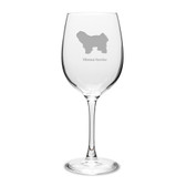 Tibetan Terrier 16 oz Classic White Wine Glass
