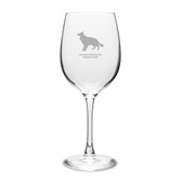 German Shepherd (Longhaired) 16 oz Classic White Wine Glass