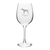 German Shorthaired Pointer 16 oz Classic White Wine Glass