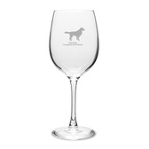German Longhaired Pointer 16 oz Classic White Wine Glass