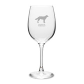 Longhaired Weimaraner 16 oz Classic White Wine Glass