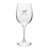 Flat-Coated Retriever 16 oz Classic White Wine Glass