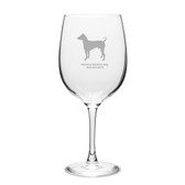 Mexican Hairless Dog Xoloitzcuintli Deep Etched 19 oz Classic Red Wine Glass