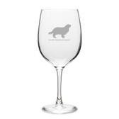 Cavalier King Charles Spaniel Deep Etched 19 oz Classic Red Wine Glass