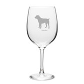Rotweiler Deep Etched 19 oz Classic Red Wine Glass