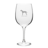 Rhodesian Ridgeback Deep Etched 19 oz Classic Red Wine Glass