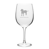 Entlebucher Mountain Dog Deep Etched 19 oz Classic Red Wine Glass