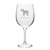 Kerry Blue Terrier Deep Etched 19 oz Classic Red Wine Glass