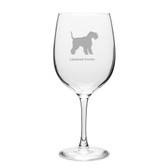Lakeland Terrier Deep Etched 19 oz Classic Red Wine Glass