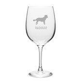 Nova Scotia Duck Tolling Retriever Deep Etched 19 oz Classic Red Wine Glass