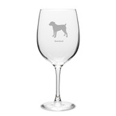 Boerboel Deep Etched 19 oz Classic Red Wine Glass