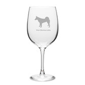 West Siberian Laika Deep Etched 19 oz Classic Red Wine Glass