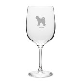 Pumi Dog Deep Etched 19 oz Classic Red Wine Glass