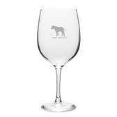 Dogo Argentino Deep Etched 19 oz Classic Red Wine Glass