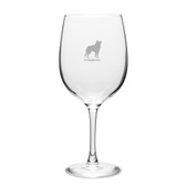 Schipperke Deep Etched 19 oz Classic Red Wine Glass