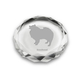 Keeshond Deep Etched Paperweight