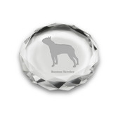 Boston Terrier Deep Etched Paperweight