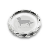 Long Haired Dachshund Deep Etched Paperweight